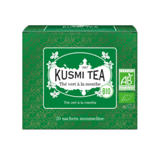 Spearmint Green Tea Organic Kusmi Tea box 20 packets, 40g