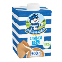 Сливки Простоквашино 10% 500г