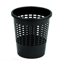 Paper waste bin black basic 10l