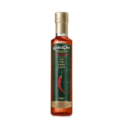 Costa d'Oro extra virgin olive oil with chili pepper flavor