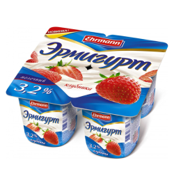 Эрмигурт молочный клубника 3,2%.100г