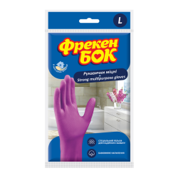 Rubber gloves super strong 1 pair size l