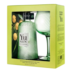 Gin Yu Gin with glass in gift box 43% 700ml