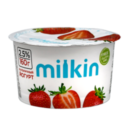 Milkin Yogurt Strawberry 2.5% 160g