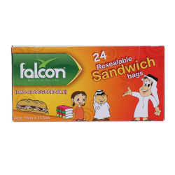 Zip bag with polyethylene chain Falcon 16․5x18cm 24pcs