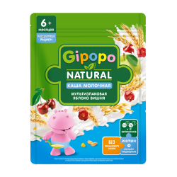 Milk porridge multigrain apple, cherry Gipopo 6 months 170g