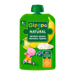 Puree apple, banana, cottage cheese Gipopo 85g