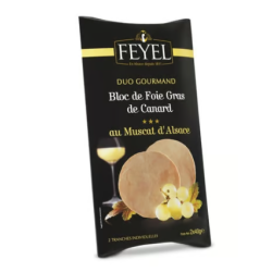 Duck Foie Gras Block with Muscat Wine Frederic Feyel 2X40g
