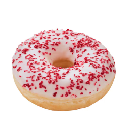 Donut with strawberry filling