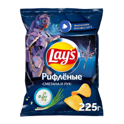 Չիպս Լեյս Ալիքաձև թթվասեր և սոխ 225գր
