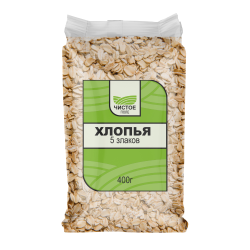 Փաթիլներ Չիստոյե Պոլե, 5 հացահատիկի  400գ