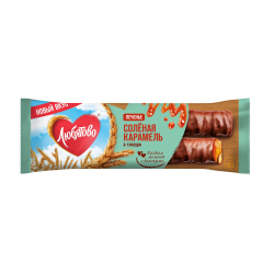 Lyubyatovo Biscuit Bar with Salted Caramel in Glaze 50g