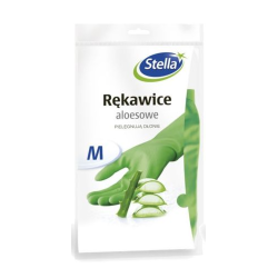 Rubber gloves with aloe size m