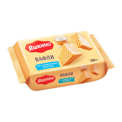 Вафли Яшкино молочные 200гр