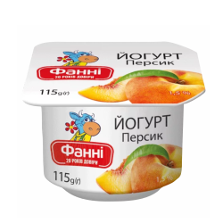 Fanny yogurt peach 1.5% 115g