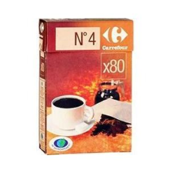 Carrefour Brown Coffee Filters N°4 x80