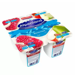 Yogurt product Alpenland raspberry/apple/pear 2.5% 95g