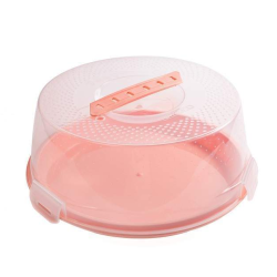 Cake box round plastic 28.5cm