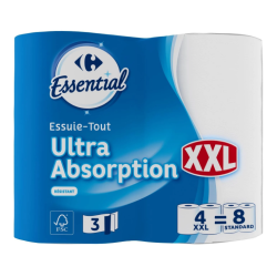 Քարֆուր Խոհանոցի սրբիչ XXL (եռաշերտ,4հատ) 