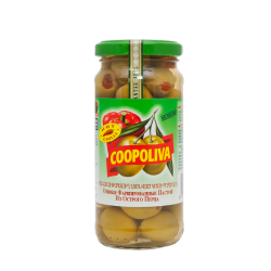 Olives with green hot pepper 244g