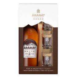 Ararat cognac Set 5 year 700ml/glasses 