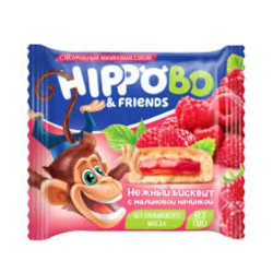 Hippobo sponge cake with raspberry filling 32 g