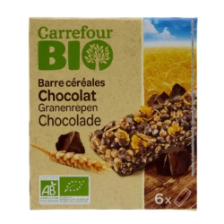Carrefour Bio օրգանական շոկոլադե հացահատիկային սալիկներ, 6 հատ ×23