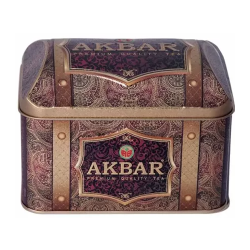 Чай со вкусом клубники и сливок Акбар Box 250г