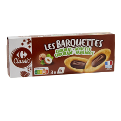 Carrefour Classic շոկոլադով և պնդուկով թխվածքաբլիթներ 120 գ