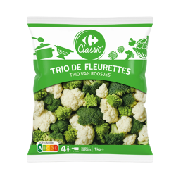 Carrefour Classic Brocolis et choux-fleurs surgelés 1 kg