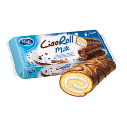 Cocoa Roll Ciaoroll Milk with Milk Filling  6x 37 g