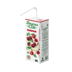 Вкусно Сок Հյութ Խնձոր և բալ 200 մլ